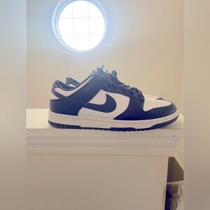 Nike Black and White Dunk Low Sneakers